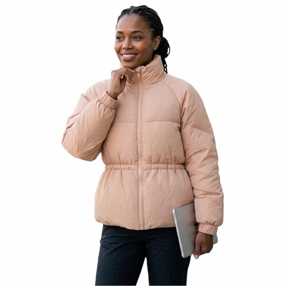 Ganni Jackets & Blazers - GANNI Whitman Puffer Down Jacket Peach Beige EU 38 US 6